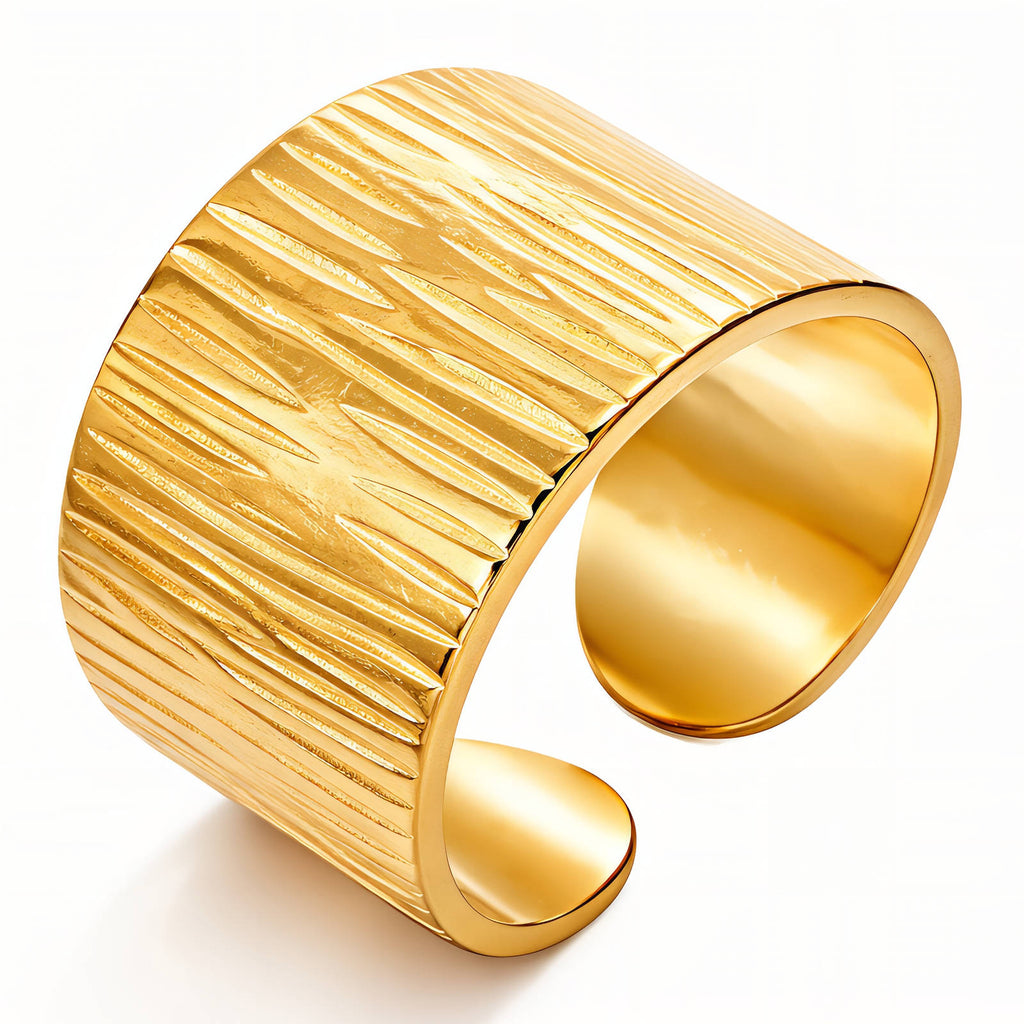 Textured Gold Statement Ring