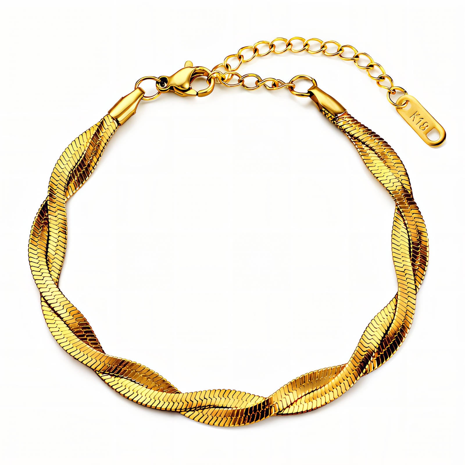 Double Strand Twisted Chain Bracelet