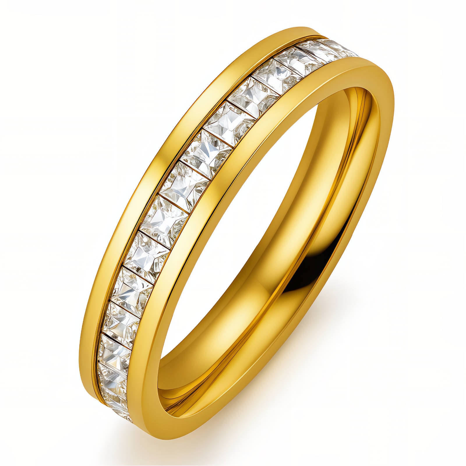 Crystal Eternity Band Ring