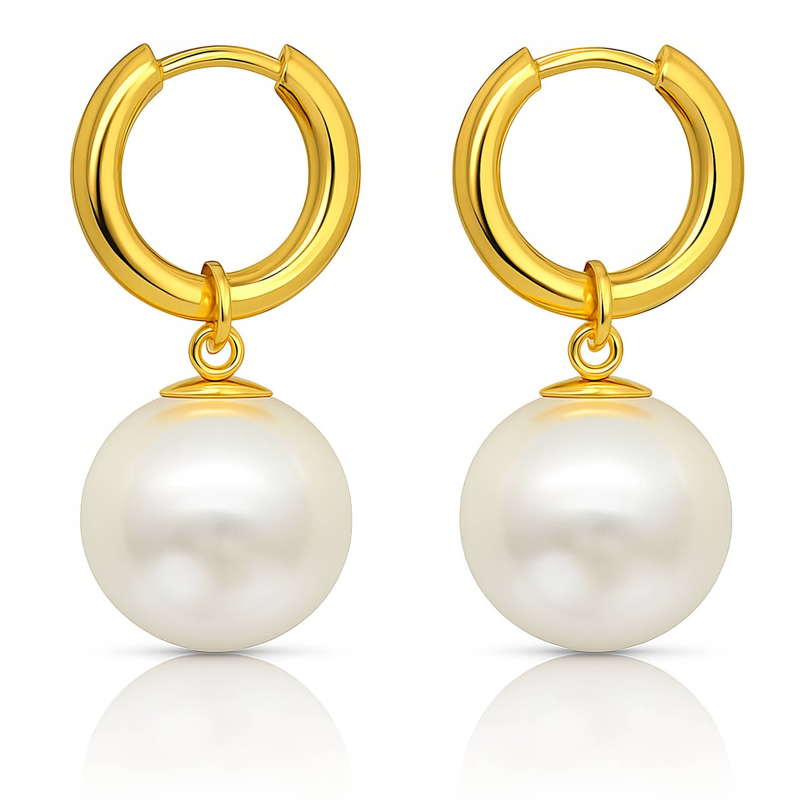 Pearl Drop Hoops
