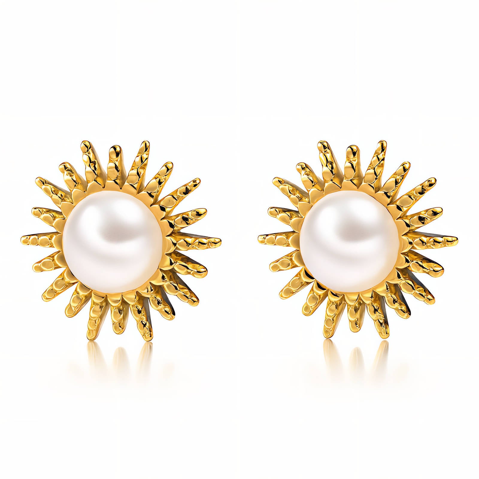 Sunburst Pearl Earrings