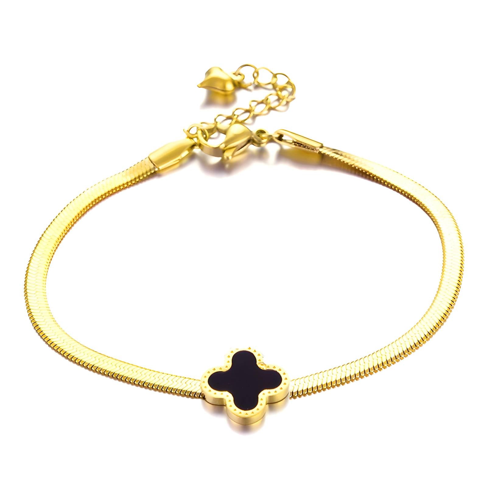 Black Clover Chain Bracelet