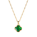 Green Clover Pendant Necklace