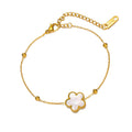 White Clover Charm Bracelet