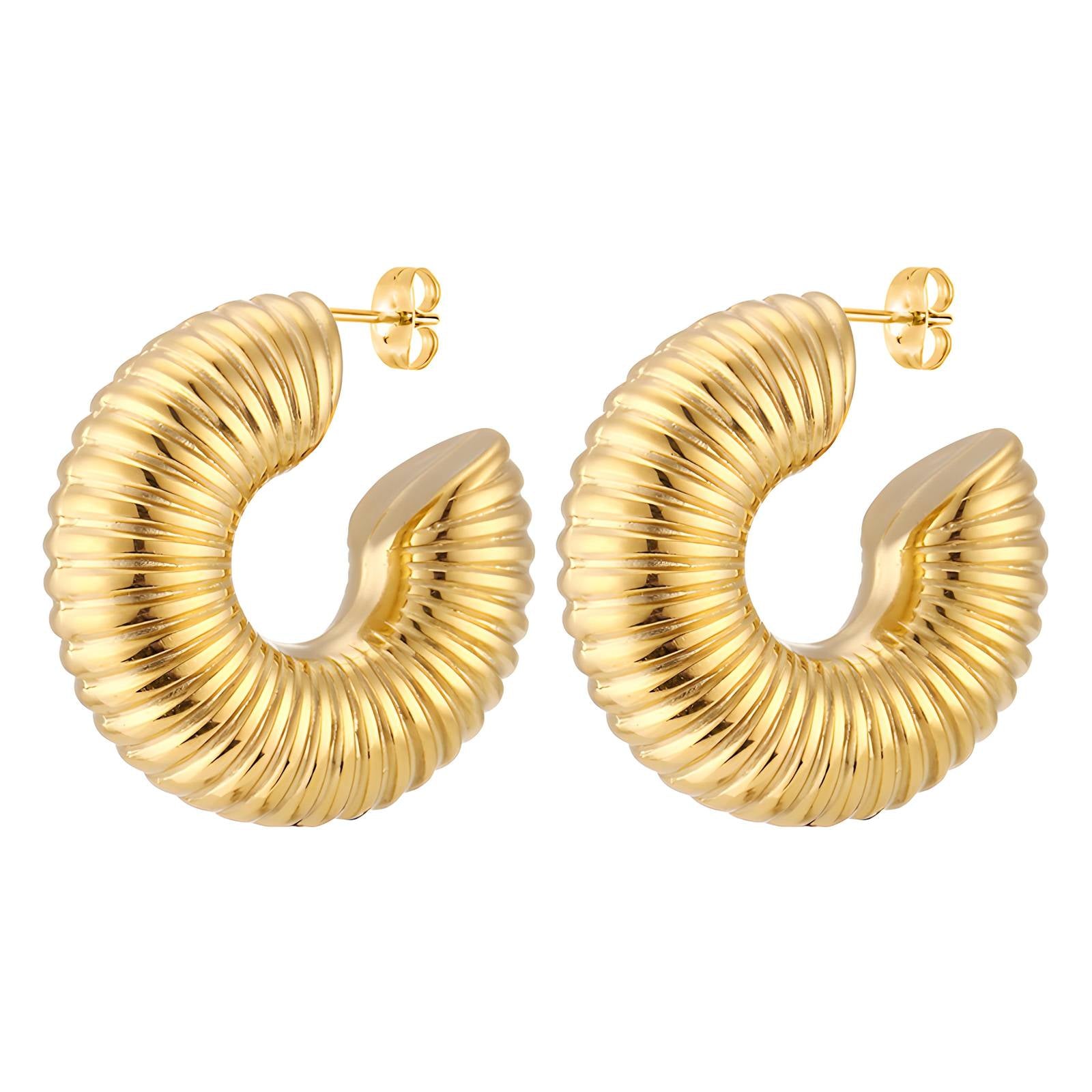 Sarah Ribbed Chunky Hoops