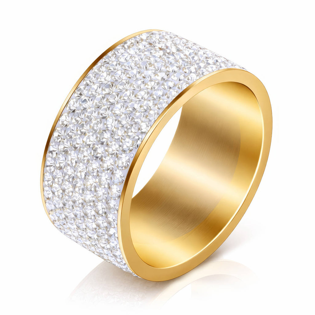 Pavé Crystal Wide Band Ring