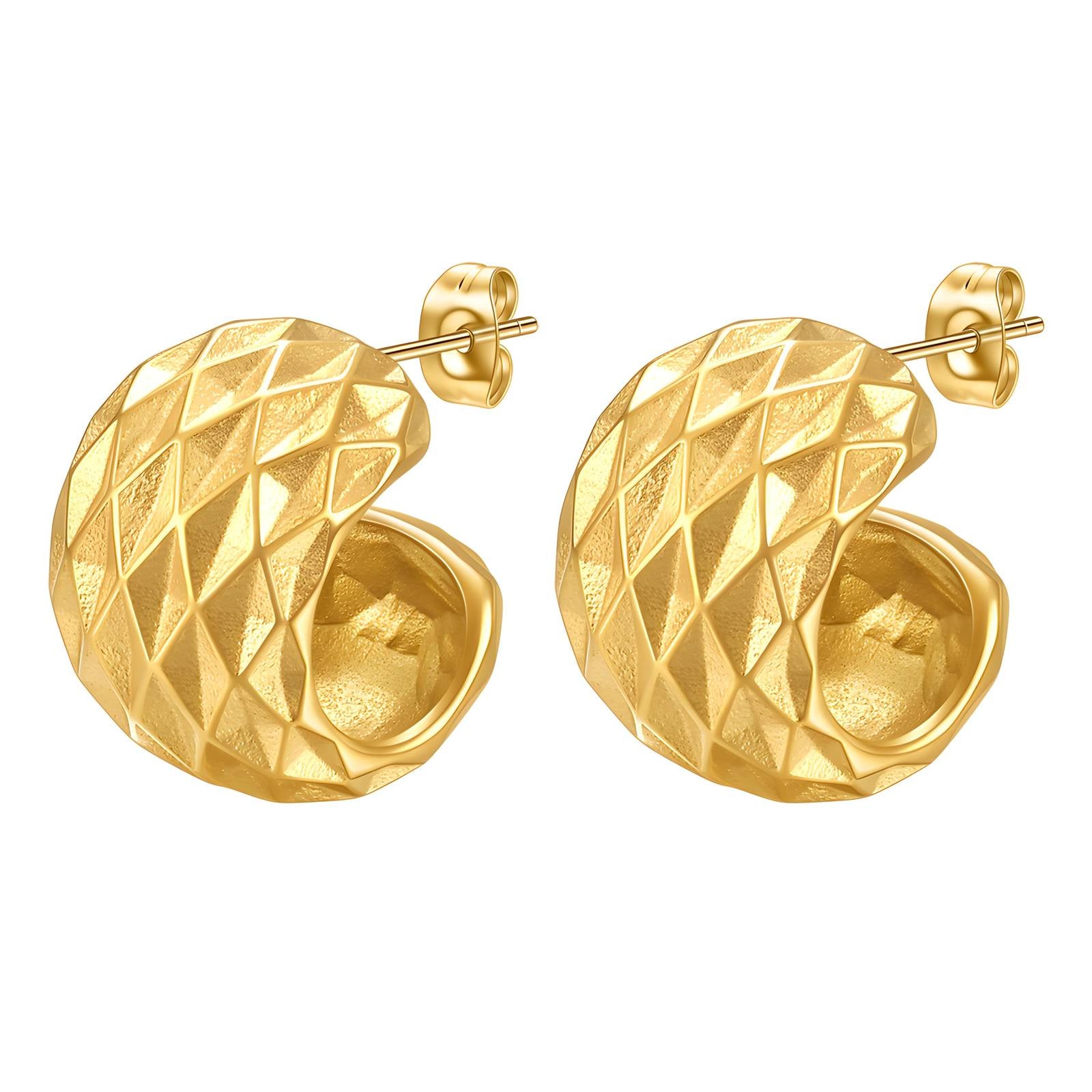 Textured Hoop Earrings