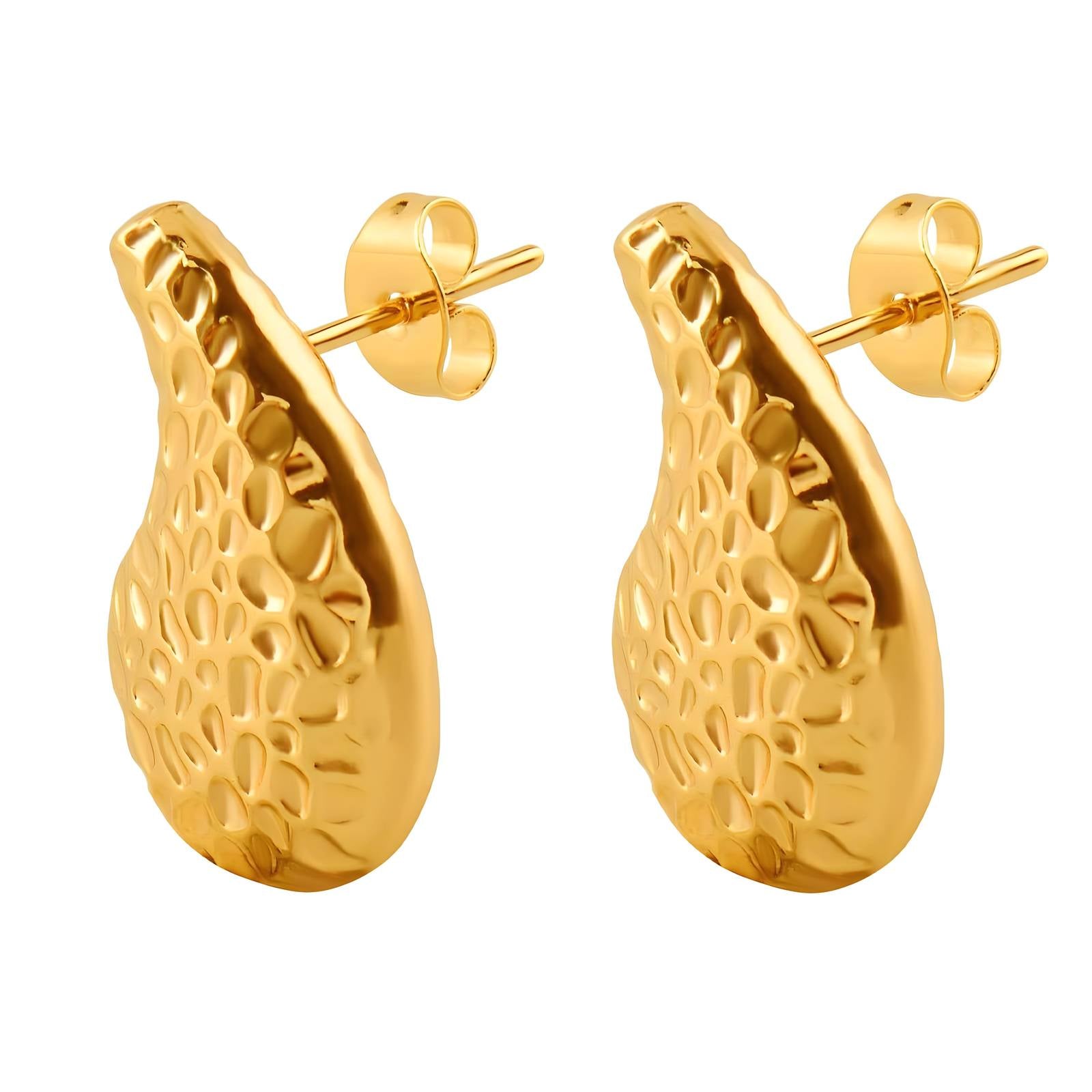 Textured Teardrop Earrings