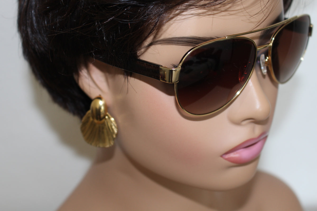 Pleated Fan Statement Earrings
