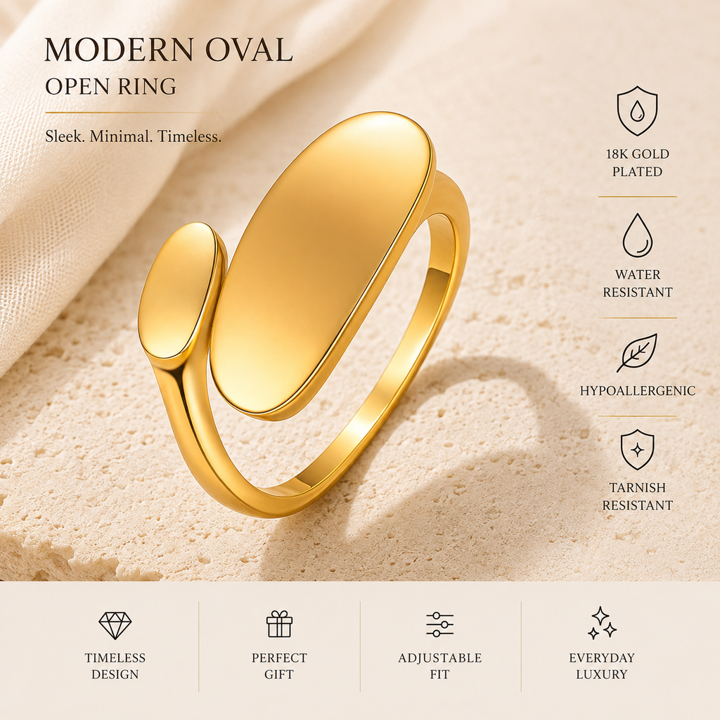 Open Oval Statement Ring
